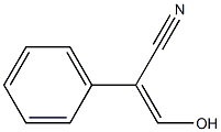 (Z)-3-hydroxy-2-phenyl-2-propenenitrile 구조식 이미지