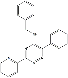 N-benzyl-6-phenyl-3-(2-pyridinyl)-1,2,4-triazin-5-amine Structure