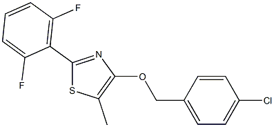 4-chlorobenzyl 2-(2,6-difluorophenyl)-5-methyl-1,3-thiazol-4-yl ether Structure