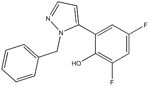 2-(1-benzyl-1H-pyrazol-5-yl)-4,6-difluorophenol Structure