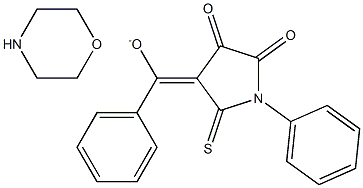 1,4-oxazinan-4-ium (4,5-dioxo-1-phenyl-2-thioxotetrahydro-3H-pyrrol-3-ylidene)(phenyl)methanolate 구조식 이미지