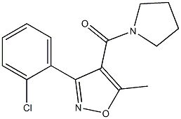 [3-(2-chlorophenyl)-5-methylisoxazol-4-yl](tetrahydro-1H-pyrrol-1-yl)methanone 구조식 이미지