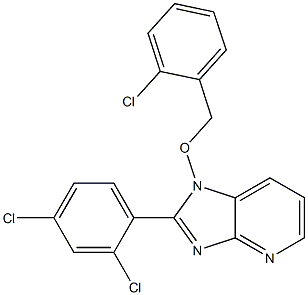 1-[(2-chlorobenzyl)oxy]-2-(2,4-dichlorophenyl)-1H-imidazo[4,5-b]pyridine 구조식 이미지