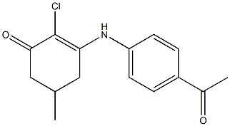 3-(4-acetylanilino)-2-chloro-5-methyl-2-cyclohexen-1-one 구조식 이미지