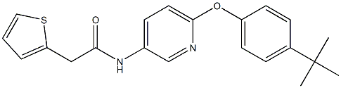 N1-{6-[4-(tert-butyl)phenoxy]-3-pyridyl}-2-(2-thienyl)acetamide Structure