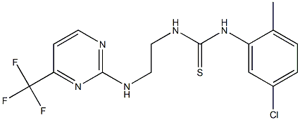 N-(5-chloro-2-methylphenyl)-N'-(2-{[4-(trifluoromethyl)pyrimidin-2-yl]amino}ethyl)thiourea 구조식 이미지