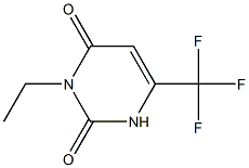 3-ethyl-6-(trifluoromethyl)-2,4(1H,3H)-pyrimidinedione Structure