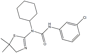 N'-(3-chlorophenyl)-N-cyclohexyl-N-(5,5-dimethyl-4,5-dihydro-1,3-thiazol-2-yl)urea 구조식 이미지