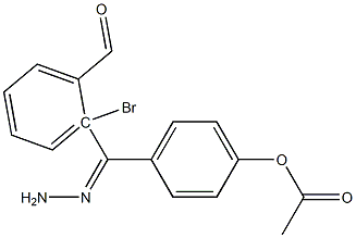 4-[2-(2-bromobenzoyl)carbohydrazonoyl]phenyl acetate 구조식 이미지