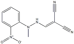 2-{[2-methyl-2-(2-nitrophenyl)hydrazino]methylidene}malononitrile 구조식 이미지