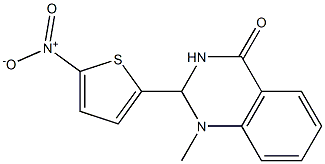 1-methyl-2-(5-nitro-2-thienyl)-1,2,3,4-tetrahydroquinazolin-4-one 구조식 이미지