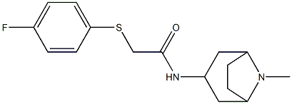 2-[(4-fluorophenyl)thio]-N-(8-methyl-8-azabicyclo[3.2.1]oct-3-yl)acetamide 구조식 이미지