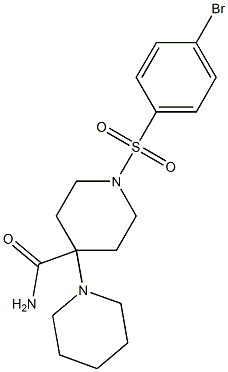 1-[(4-bromophenyl)sulphonyl]4-(1-piperidino)piperidine-4-carboxamide 구조식 이미지
