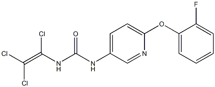 N-[6-(2-fluorophenoxy)-3-pyridyl]-N'-(1,2,2-trichlorovinyl)urea 구조식 이미지