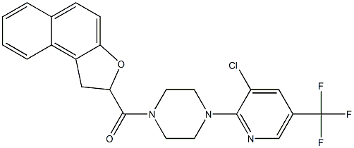 {4-[3-chloro-5-(trifluoromethyl)-2-pyridinyl]piperazino}(1,2-dihydronaphtho[2,1-b]furan-2-yl)methanone Structure