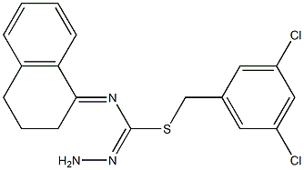 3,5-dichlorobenzyl N-(1,2,3,4-tetrahydronaphthalen-1-yliden)aminomethanehydrazonothioate 구조식 이미지