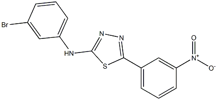 N2-(3-bromophenyl)-5-(3-nitrophenyl)-1,3,4-thiadiazol-2-amine Structure