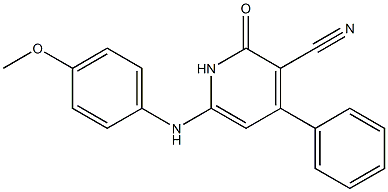 6-(4-methoxyanilino)-2-oxo-4-phenyl-1,2-dihydropyridine-3-carbonitrile Structure