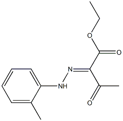 ethyl 2-[2-(2-methylphenyl)hydrazono]-3-oxobutanoate 구조식 이미지