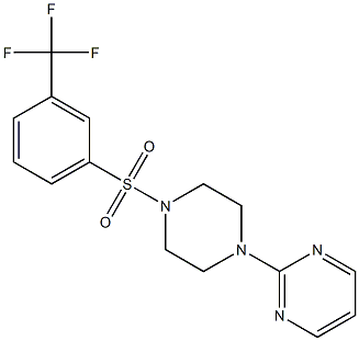 1-pyrimidin-2-yl-4-{[3-(trifluoromethyl)phenyl]sulfonyl}piperazine 구조식 이미지