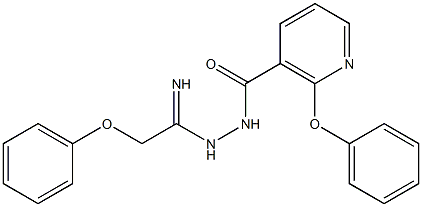 2-phenoxy-N'-(2-phenoxyethanimidoyl)nicotinohydrazide 구조식 이미지