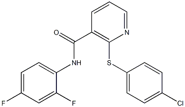 2-[(4-chlorophenyl)sulfanyl]-N-(2,4-difluorophenyl)nicotinamide 구조식 이미지