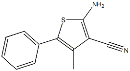 2-amino-4-methyl-5-phenylthiophene-3-carbonitrile 구조식 이미지