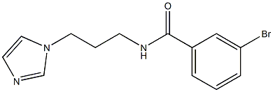 3-bromo-N-[3-(1H-imidazol-1-yl)propyl]benzenecarboxamide 구조식 이미지