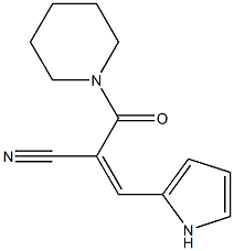 2-(piperidinocarbonyl)-3-(1H-pyrrol-2-yl)acrylonitrile Structure