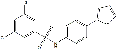 N1-[4-(1,3-oxazol-5-yl)phenyl]-3,5-dichlorobenzene-1-sulfonamide 구조식 이미지