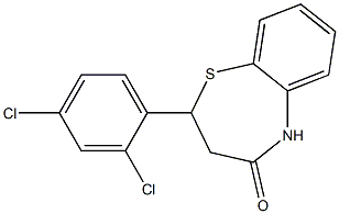 2-(2,4-dichlorophenyl)-2,3,4,5-tetrahydro-1,5-benzothiazepin-4-one Structure