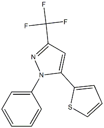 1-phenyl-5-(2-thienyl)-3-(trifluoromethyl)-1H-pyrazole 구조식 이미지