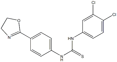 N-(3,4-dichlorophenyl)-N'-[4-(4,5-dihydro-1,3-oxazol-2-yl)phenyl]thiourea 구조식 이미지