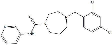 N1-(3-pyridyl)-4-(2,4-dichlorobenzyl)-1,4-diazepane-1-carbothioamide Structure