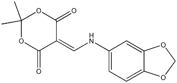 5-[(1,3-benzodioxol-5-ylamino)methylene]-2,2-dimethyl-1,3-dioxane-4,6-dione 구조식 이미지
