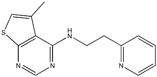 N4-[2-(2-pyridyl)ethyl]-5-methylthieno[2,3-d]pyrimidin-4-amine 구조식 이미지