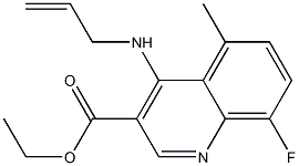 ethyl 4-(allylamino)-8-fluoro-5-methyl-3-quinolinecarboxylate 구조식 이미지