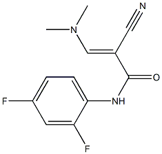 N1-(2,4-difluorophenyl)-2-cyano-3-(dimethylamino)acrylamide 구조식 이미지