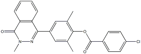 2,6-dimethyl-4-(3-methyl-4-oxo-3,4-dihydrophthalazin-1-yl)phenyl 4-chlorobenzoate Structure