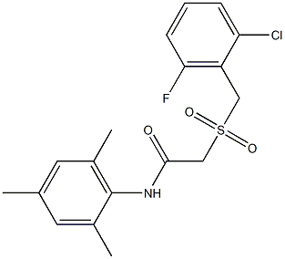 N1-mesityl-2-[(2-chloro-6-fluorobenzyl)sulfonyl]acetamide Structure