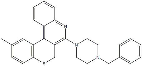 7-(4-benzylpiperazino)-2-methyl-6H-thiochromeno[3,4-c]quinoline Structure