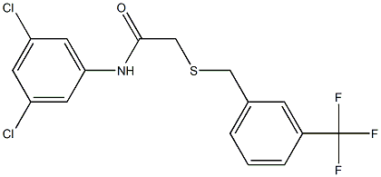 N1-(3,5-dichlorophenyl)-2-{[3-(trifluoromethyl)benzyl]thio}acetamide 구조식 이미지