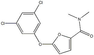 N2,N2-dimethyl-5-(3,5-dichlorophenoxy)-2-furamide 구조식 이미지