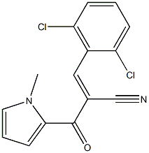 3-(2,6-dichlorophenyl)-2-[(1-methyl-1H-pyrrol-2-yl)carbonyl]acrylonitrile 구조식 이미지