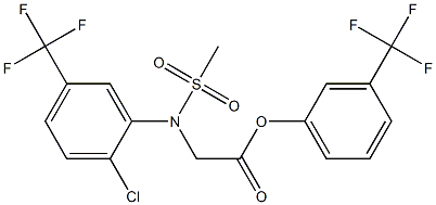 3-(trifluoromethyl)phenyl 2-[2-chloro(methylsulfonyl)-5-(trifluoromethyl)anilino]acetate Structure