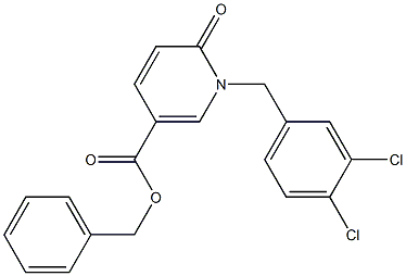 benzyl 1-(3,4-dichlorobenzyl)-6-oxo-1,6-dihydro-3-pyridinecarboxylate 구조식 이미지