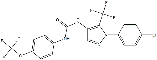 N-[1-(4-chlorophenyl)-5-(trifluoromethyl)-1H-pyrazol-4-yl]-N'-[4-(trifluoromethoxy)phenyl]urea Structure