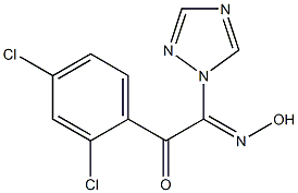 1-(2,4-dichlorophenyl)-2-hydroxyimino-2-(1H-1,2,4-triazol-1-yl)ethan-1-one 구조식 이미지