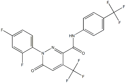 1-(2,4-difluorophenyl)-6-oxo-4-(trifluoromethyl)-N-[4-(trifluoromethyl)phenyl]-1,6-dihydro-3-pyridazinecarboxamide 구조식 이미지