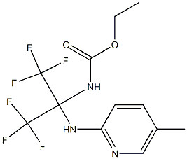 ethyl N-[2,2,2-trifluoro-1-[(5-methyl-2-pyridyl)amino]-1-(trifluoromethyl)ethyl]carbamate 구조식 이미지